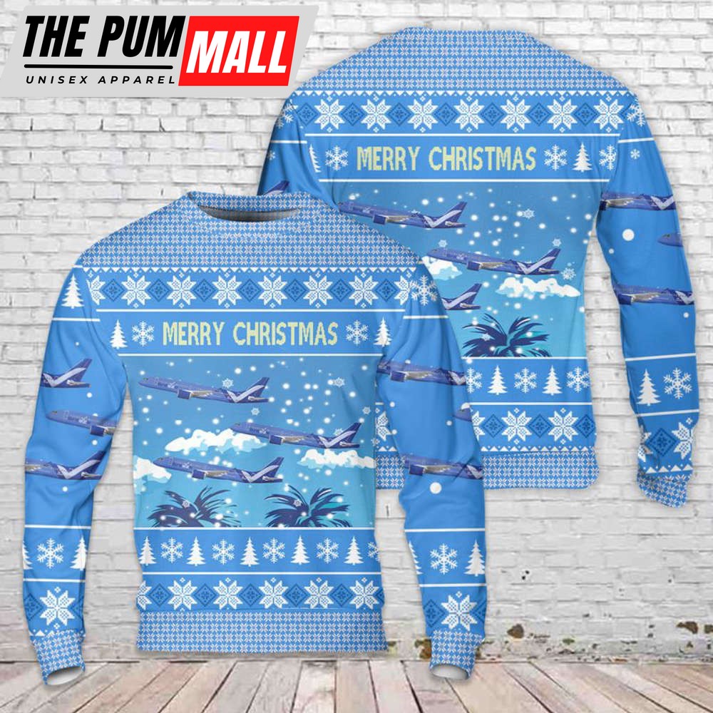 Breeze Airways A220-300 Christmas Sweater Christmas Gift Day