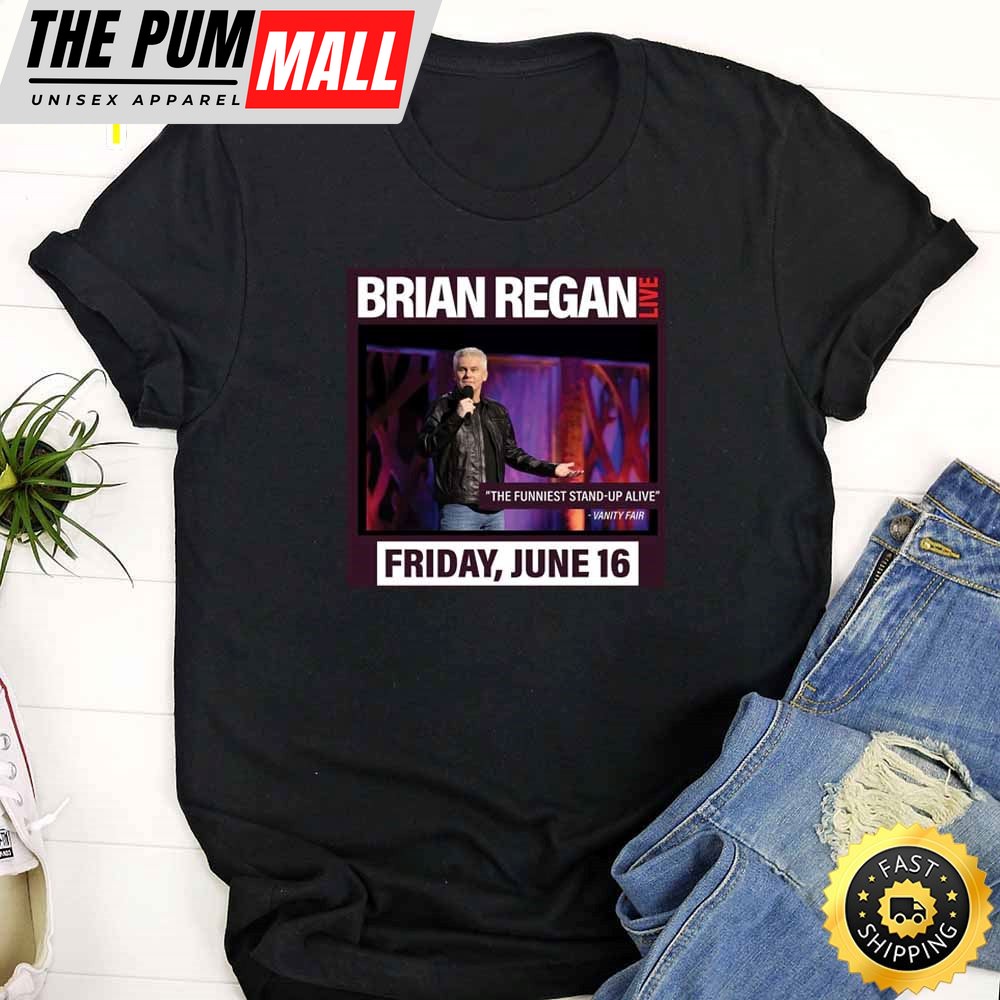 Brian Regan Live Stroudsburg,Pa Tour 2025 Black T-Shirt