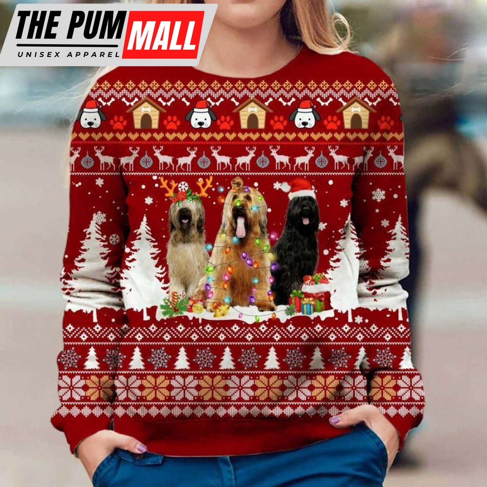 Briard Dog Ugly Christmas Sweater For Christmas Day