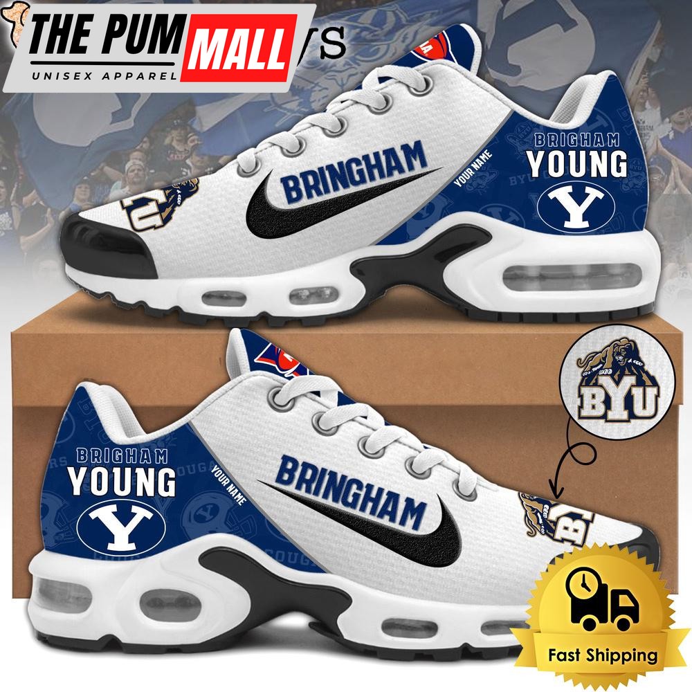 Brigham Young Football Mascot Symbol Custom Air Max Plus Shoes