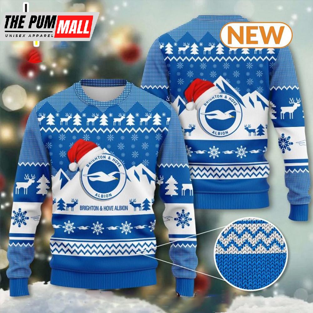 Brighton & Hove Albion Ugly Christmas Sweater Shirt, Sweatshirt