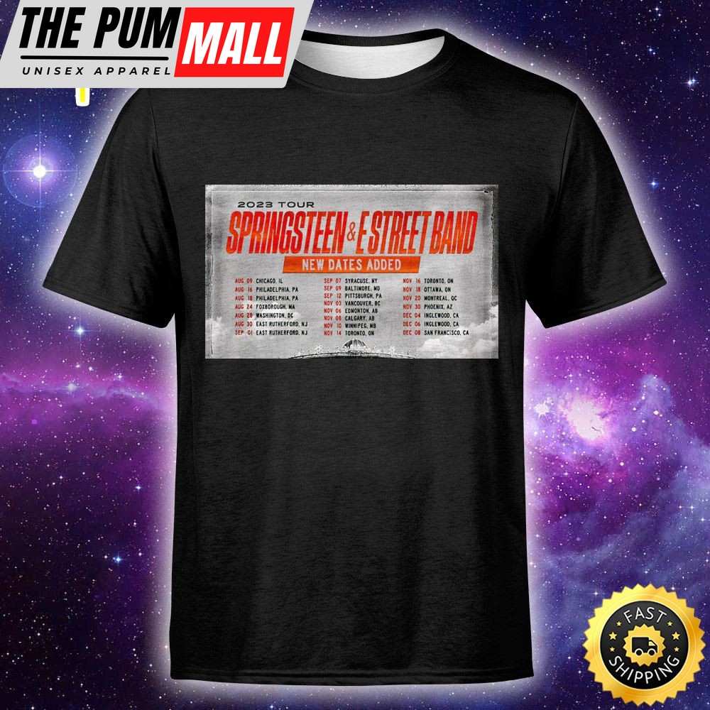 Bruce Springsteen And The E Street Band Add North American Shows In 18 Cities To Their 2025 Unisex Shirt