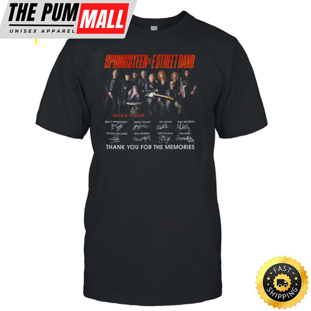 Bruce Springsteen & The E Street Band 2025 Tour Thank You For The Memories Signatures Unisex Shirt