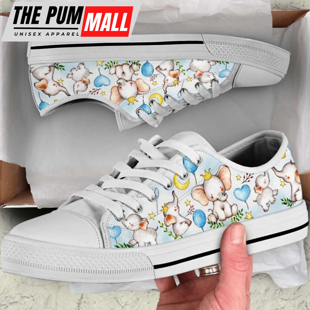 bubble-elephant-low-top-canvas-print-shoes-trendy-fashion-s2qhny9w Bubble Elephant Low Top Canvas Print Shoes – Trendy Fashion