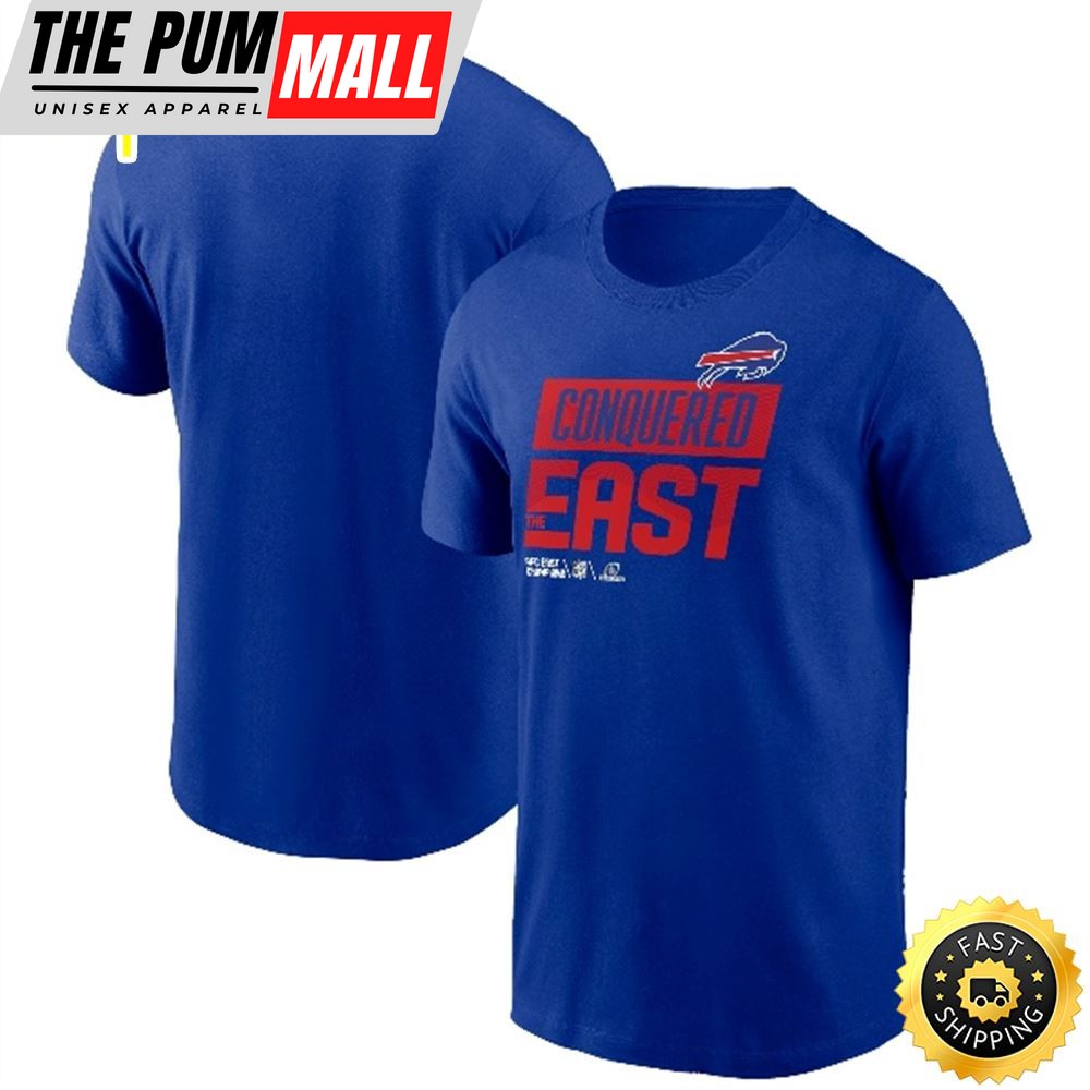 Buffalo Bills 2025 AFC East Division Champions Locker Room Trophy Collection Royal T-shirt