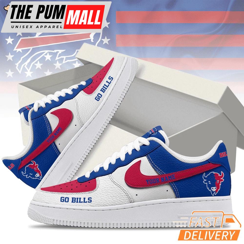 Buffalo Bills 2025 Mascot Logo Air Force 1 Shoes Sneaker