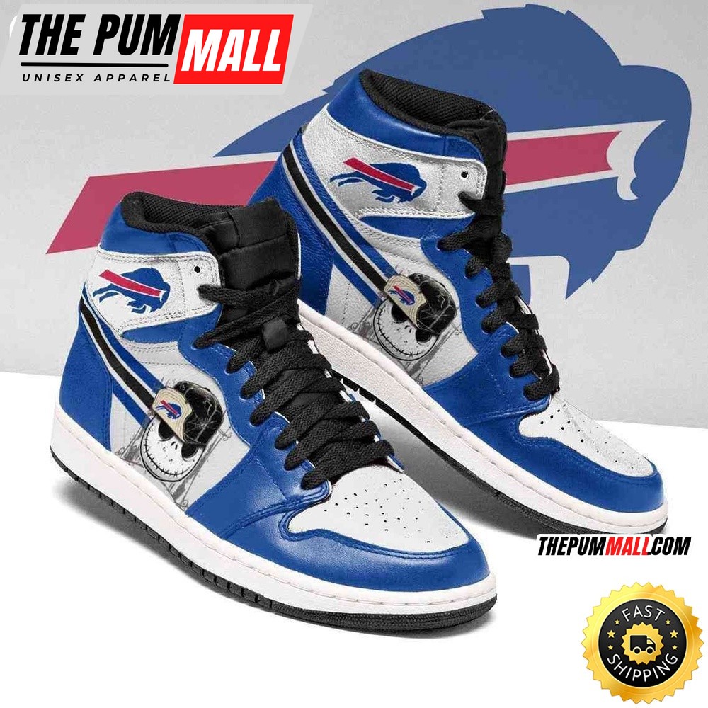 Buffalo Bills Air Jd 1 Shoes Jack Skellington Printing Shoes Sneaker