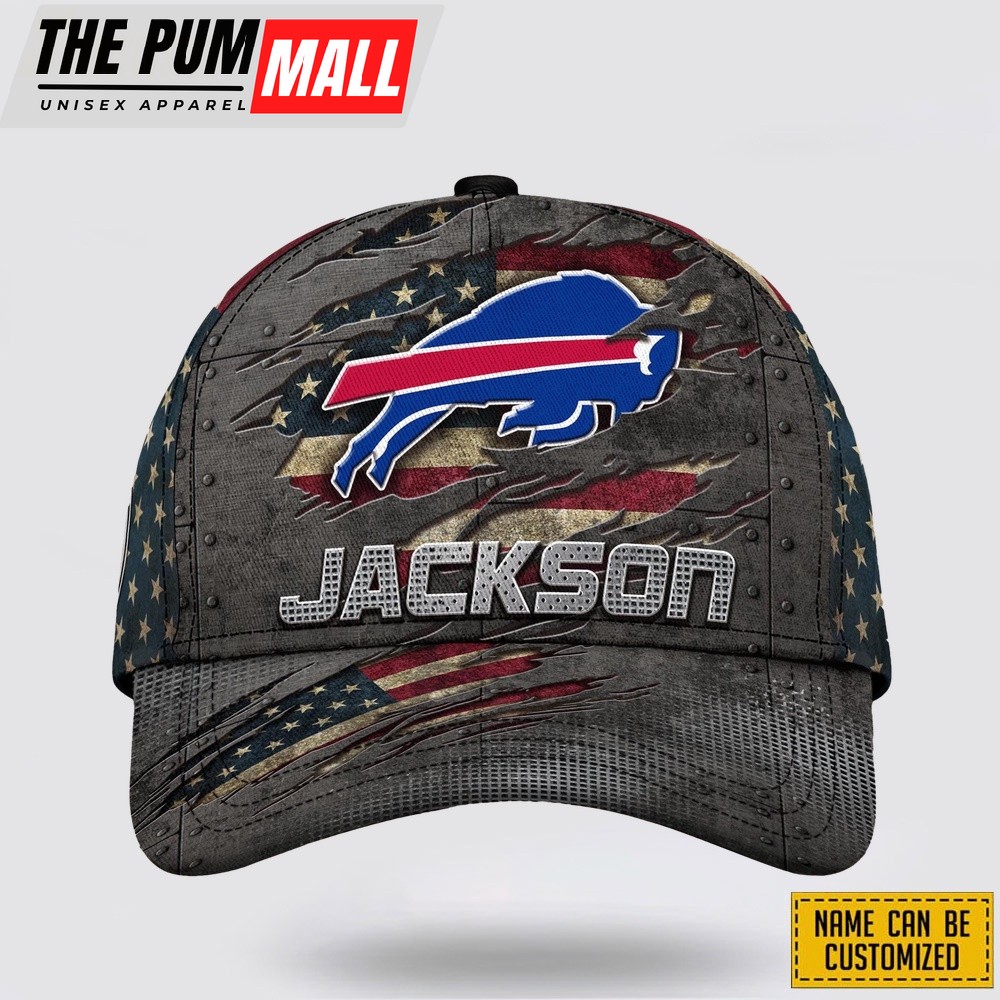 Buffalo Bills All Over Printed Nfl Baseball Caps Custom Name Caps Limited Edition Gift