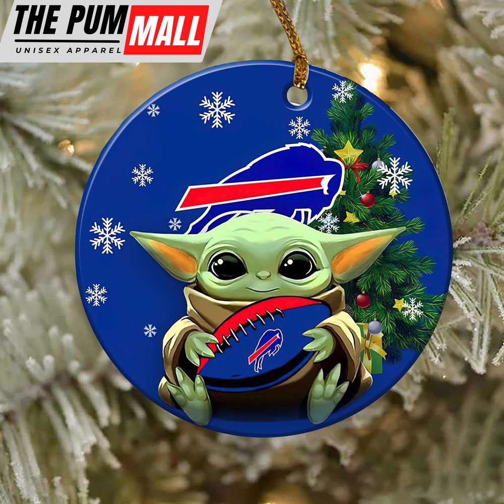 Buffalo Bills Baby Yoda NFL Ornaments Limited Edition