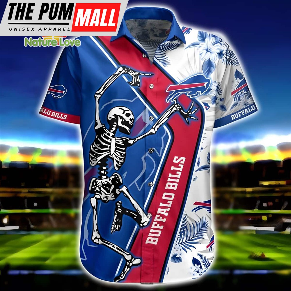 Buffalo Bills Dancing Skeleton Hawaiian Shirt NFL Gift