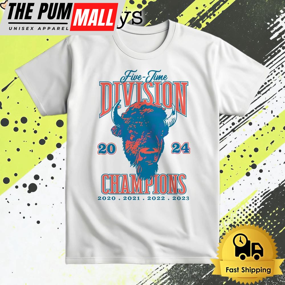 Buffalo Bills Five Time Division 2024 Champions T Shirt