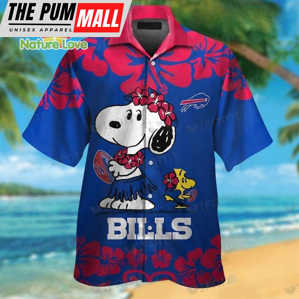 Buffalo Bills Hibiscus Snoopy NFL Hawaiian Shirt