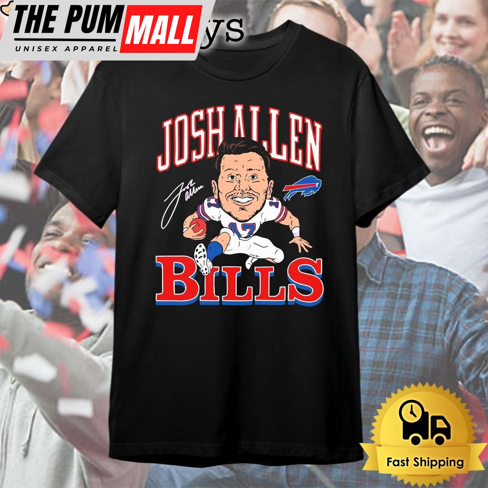 Buffalo Bills Josh Allen Overcoming Hurdle Signature T Shirt