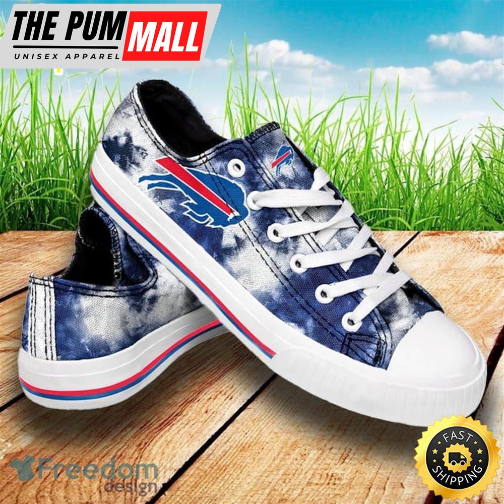 Buffalo Bills NFL Men And Women Low Top Tie-Dye Canvas Shoes For Fan