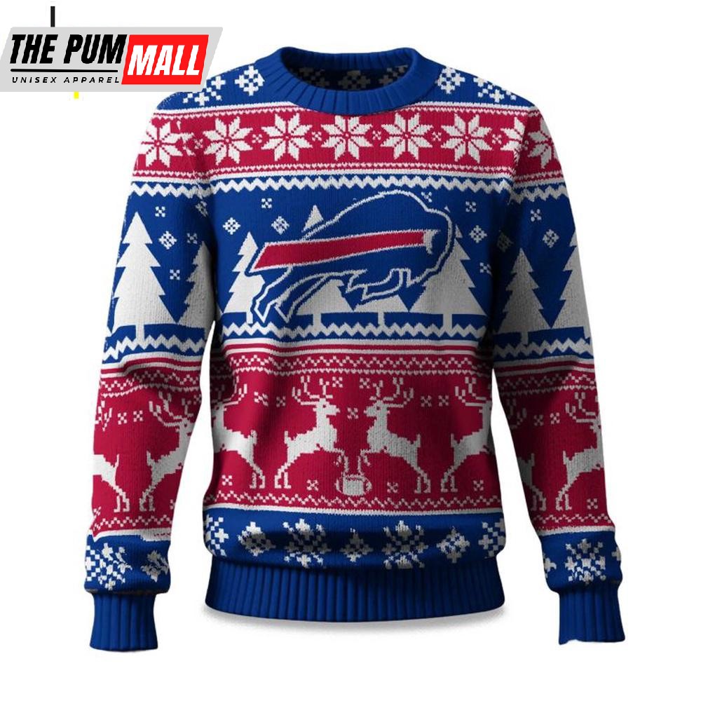 Buffalo Bills Reindeer Football Ugly Christmas Sweater