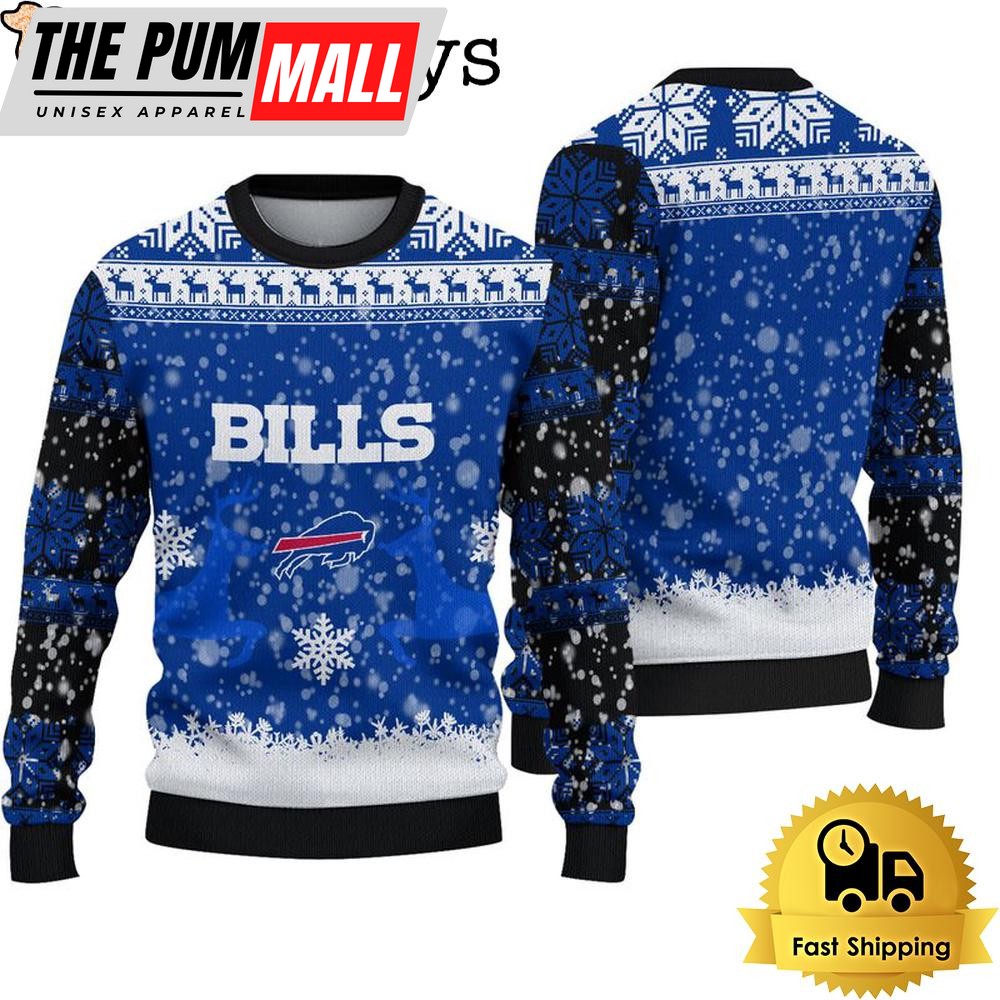 Buffalo Bills Reindeer Football Ugly Christmas Sweater
