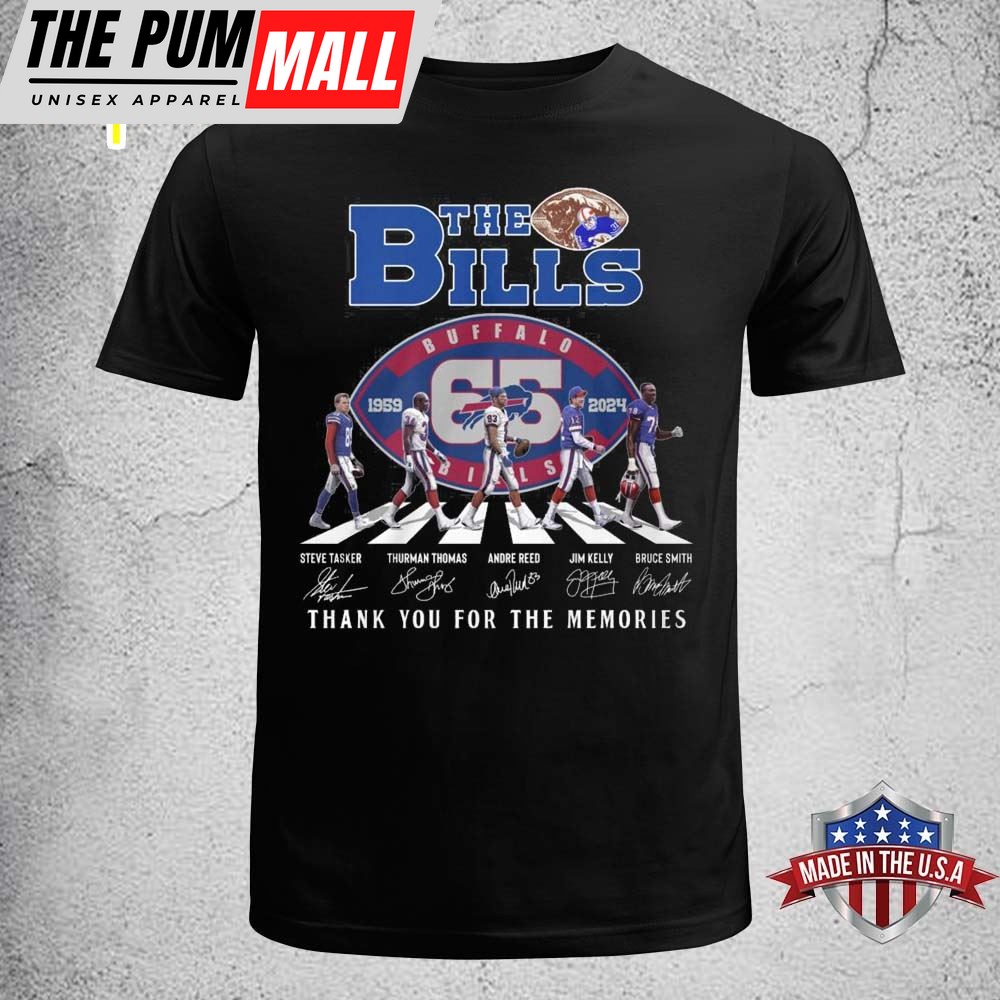 Buffalo Bills Signature Football Team Thank You For The Memories Shirt