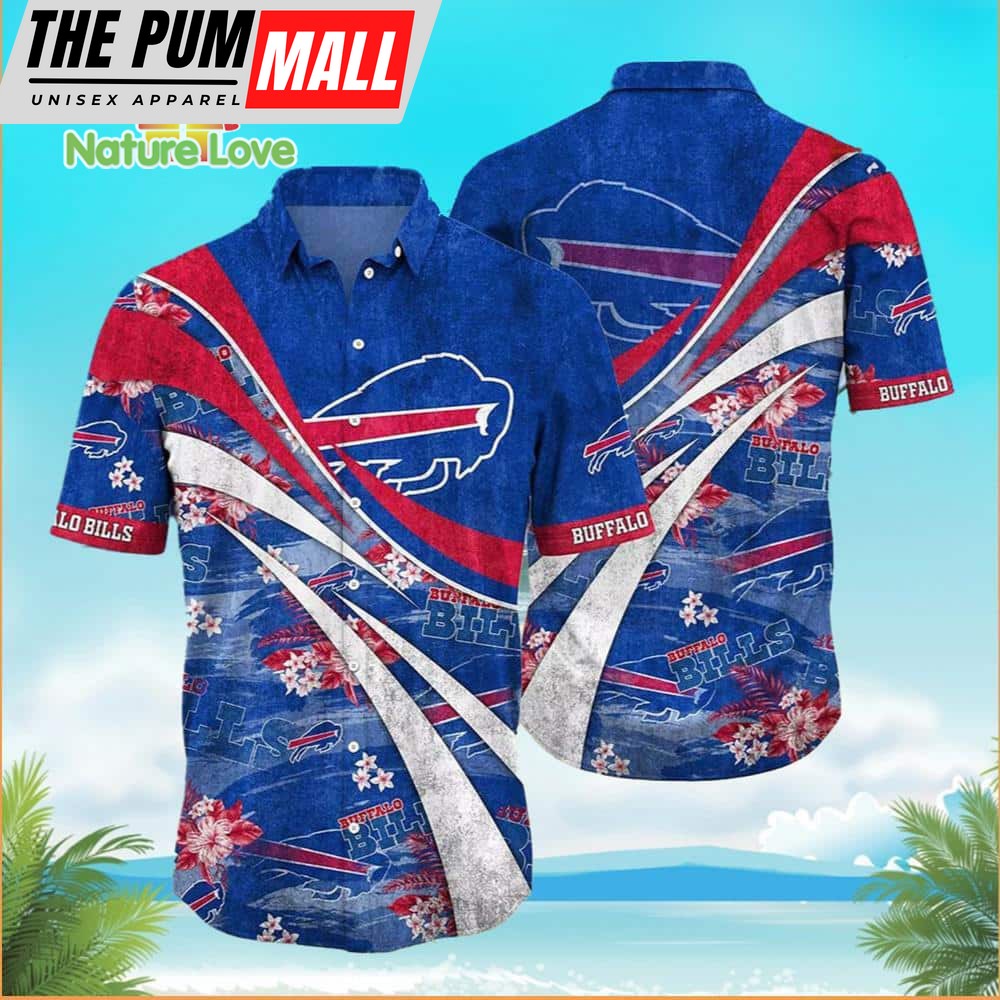 Buffalo Bills Tropical Flower Hibiscus Hawaiian Shirt