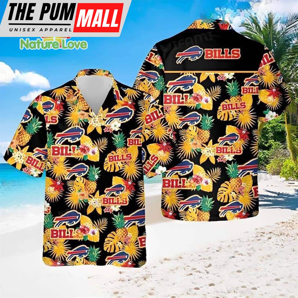 Buffalo Bills Tropical Leaves And Fruit Hawaiian Shirt