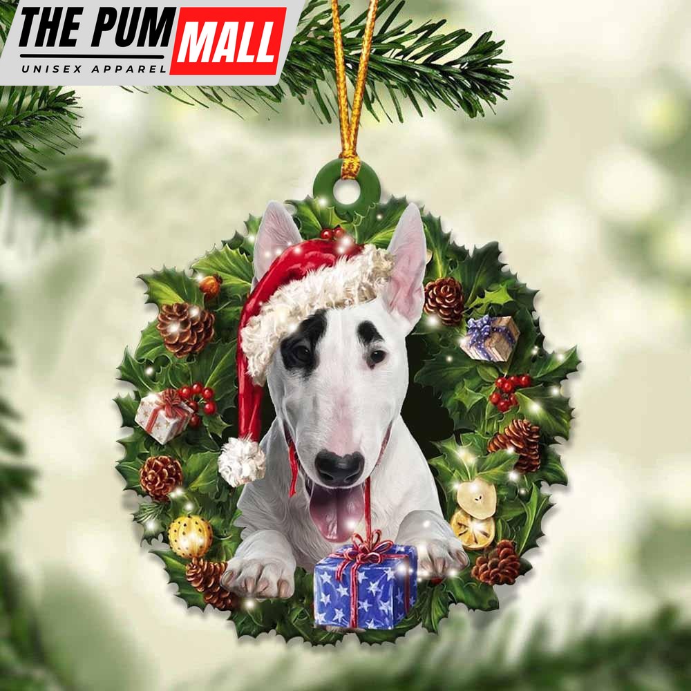 Bull Terrier And Christmas Ornament – Acrylic Dog Ornament – Gifts For Dog Lovers Limited Edition