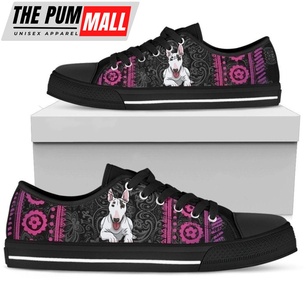 Bull Terrier Women’s Sneakers Dog Lover Low Top Shoes NH09