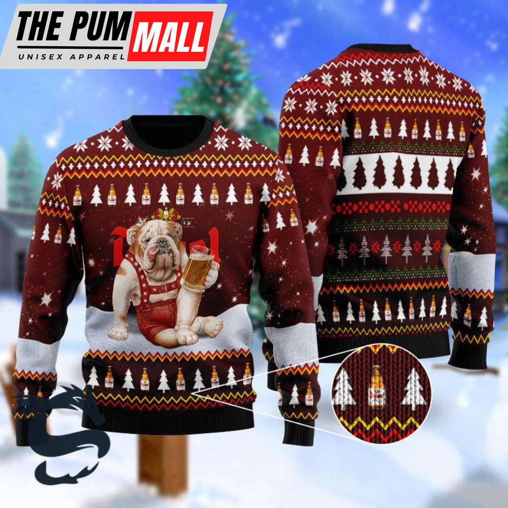 Bulldog Drink Duvel Beer Christmas Sweater