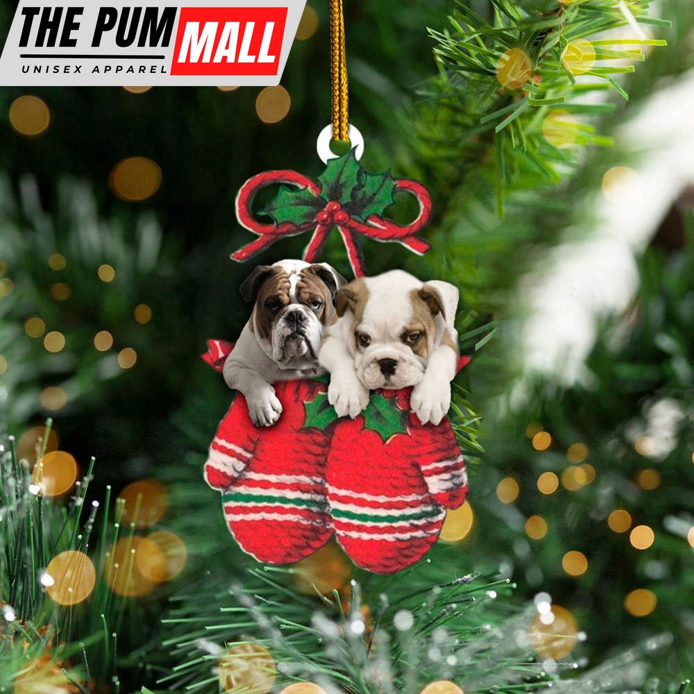 Bulldog In Gloves Christmas Ornament Dog Christmas Tree Ornaments Gifts For Bulldog Lovers Limited Edition