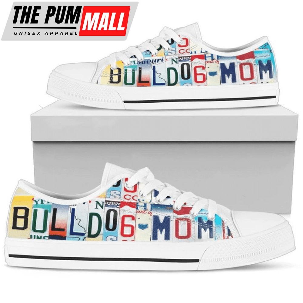 Bulldog Mom Low Top Shoes: Stylish & Comfy Footwear for Dog Lovers