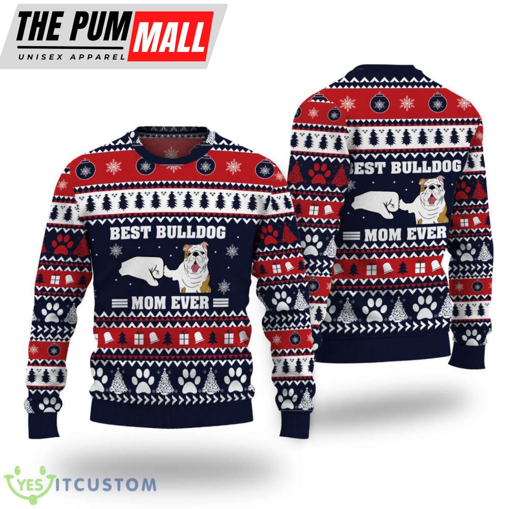 Bulldog Mom s Best Gift: Ugly Christmas Sweater for Dog Lovers