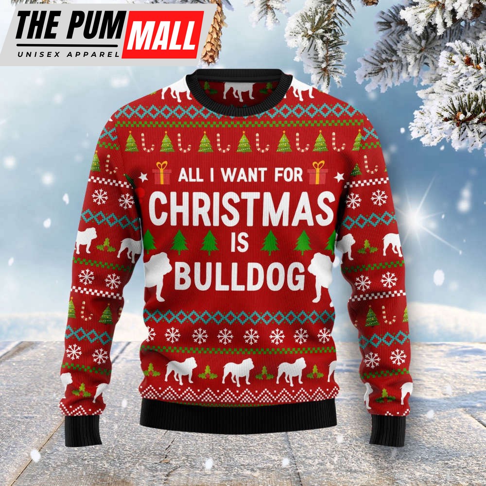 Bulldog Ugly Christmas Sweater – The Perfect Gift for Christmas