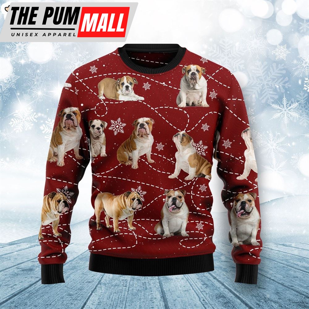 Bulldog Xmas Ugly Christmas Sweater – Xmas Gifts For Dog Lovers – Gift For Christmas