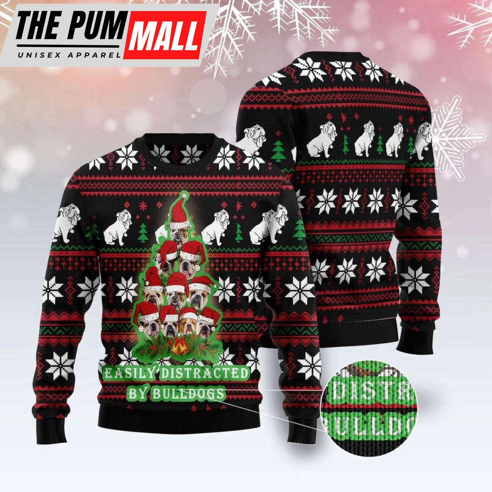 Bulldogs Tree Ugly Christmas Sweater, Gift For Christmas 2023