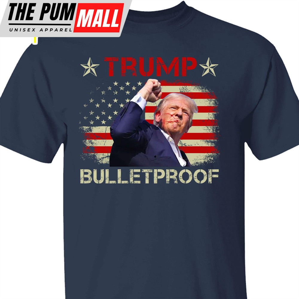 Bullet Proof Trump Fight 2024 Shirt Pennsylvania Rally Donald Trump Shirt Dark