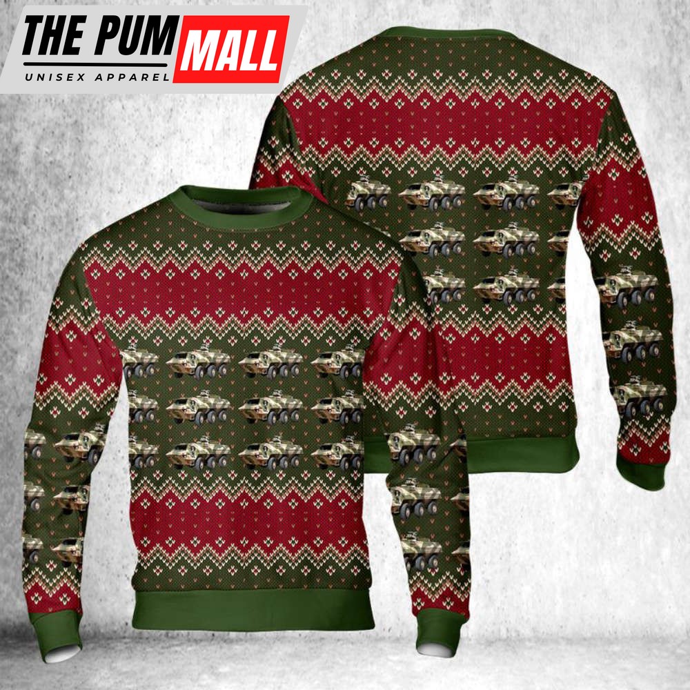 Bundeswehr TPz 1A8A5 Fuchs AOP Ugly Christmas Sweater – Festive Military Fashion