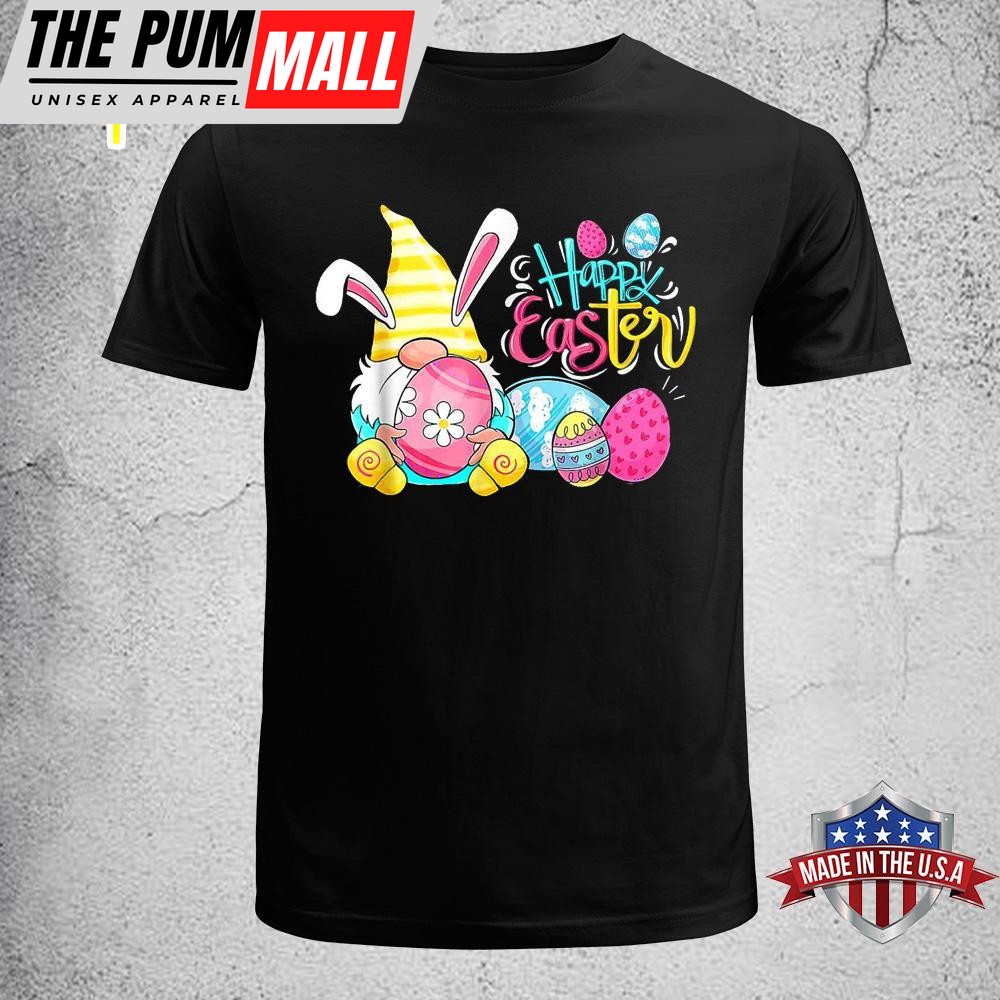 Bunny Gnome Rabbit Eggs Hunting Happy Easter Day Funny Easter Shirt