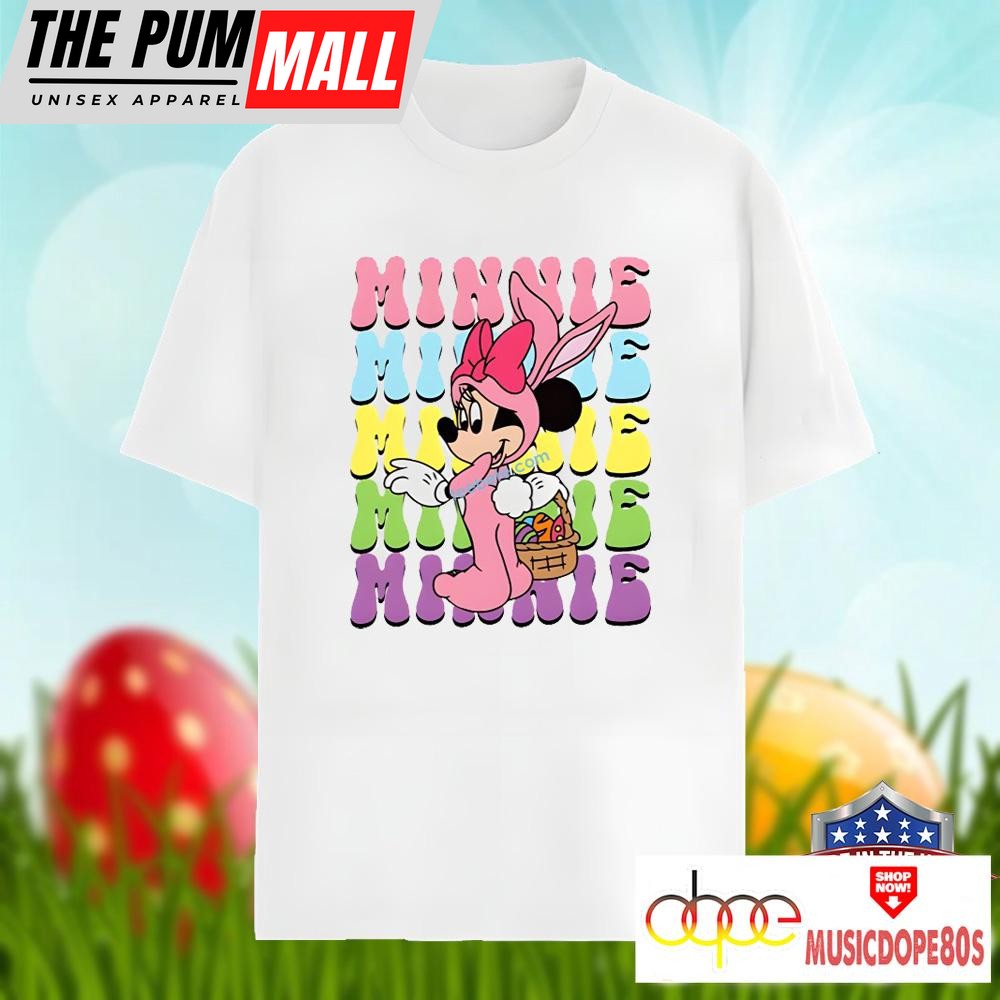 Bunny Minnie Mouse With Easter Eggs Shirt Idea