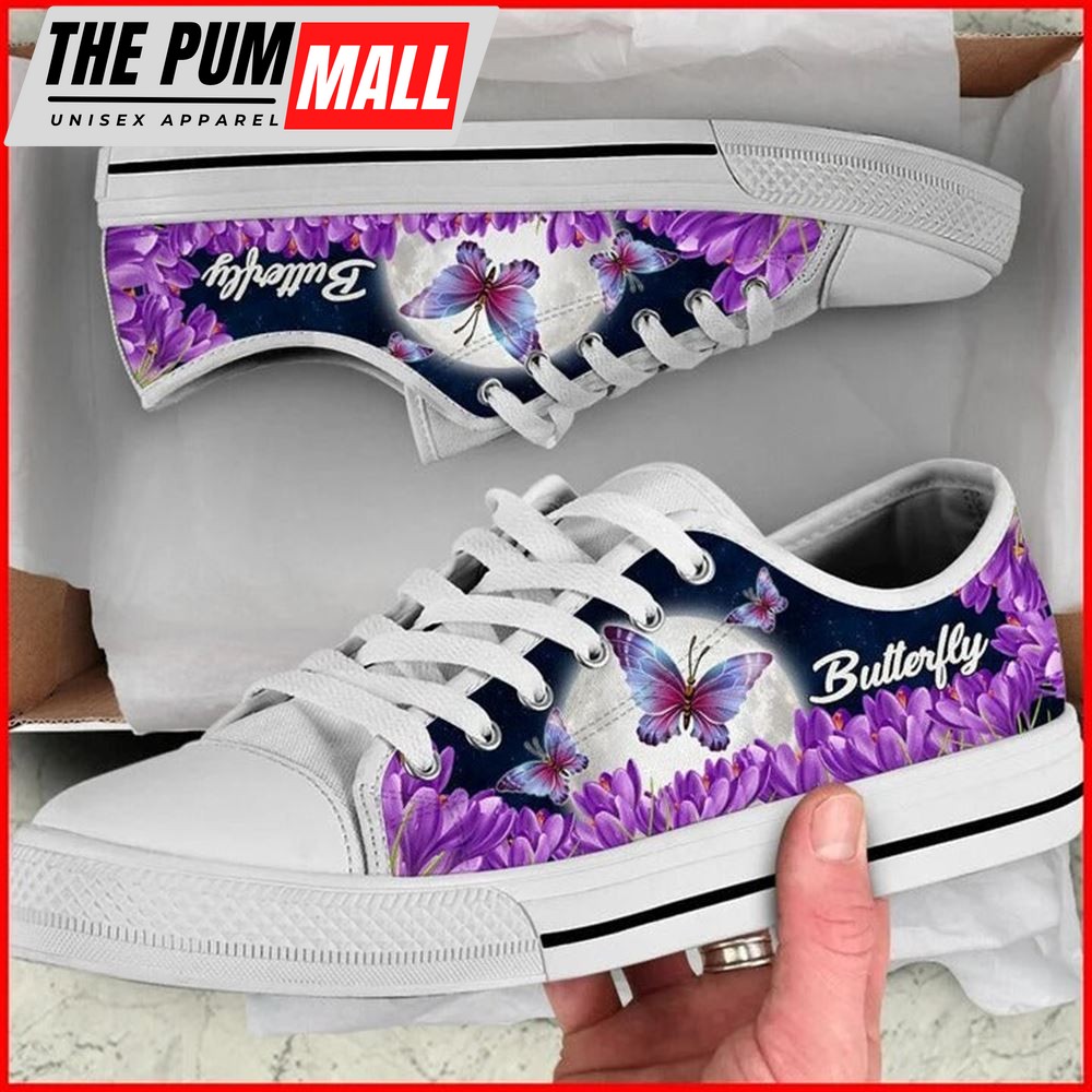 butterfly-and-purple-flower-canvas-low-top-shoes-low-top-shoes-mens-women-s2zs4r4k Butterfly And Purple Flower Canvas Low Top Shoes – Low Top Shoes Mens, Women
