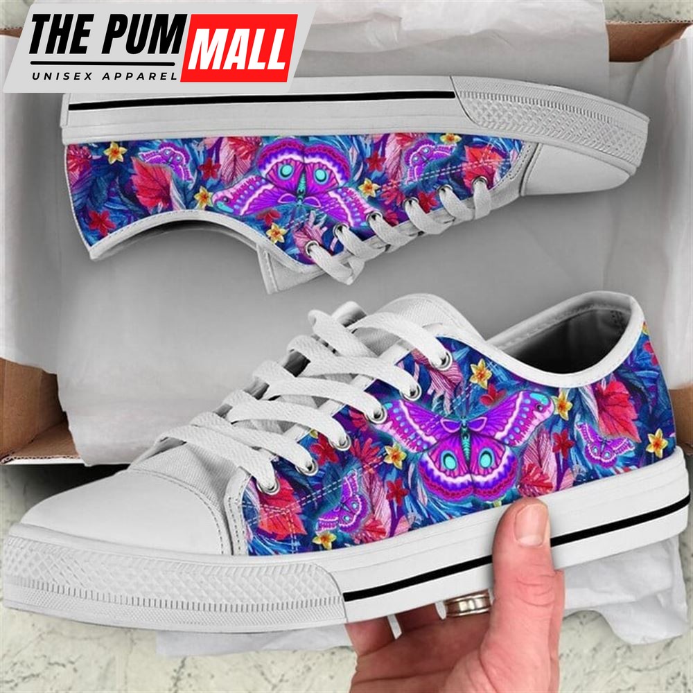 Butterfly Colorful Watercolor Low Top Shoes – Low Top Shoes Mens, Women