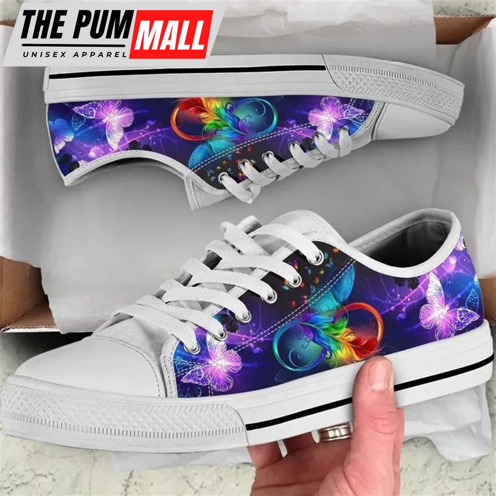 Butterfly Watercolor Infinity Low Top Shoes – Low Top Shoes Mens, Women