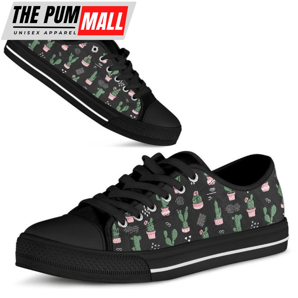 Cactus Pattern Low Top Shoes PN205275Sb – Stylish Footwear
