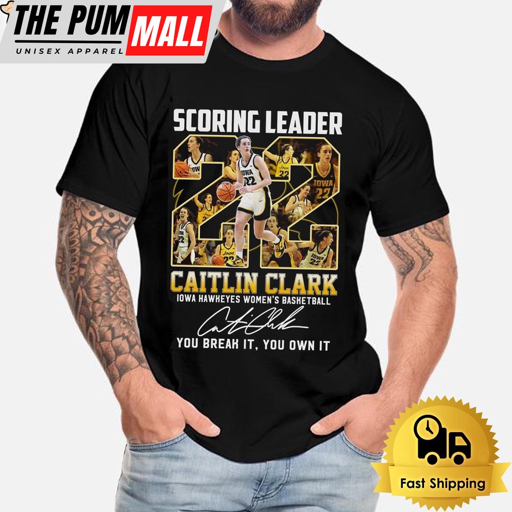 Caitlin Clark Iowa Hawkeyes Womens Basketball Scoring Leader Shirt
