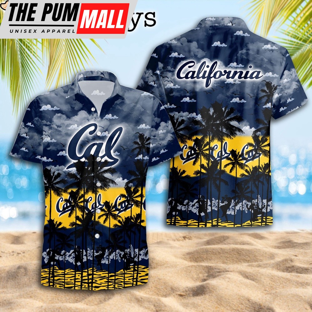 California Golden Bears Palms Tree Hawaiian Shirt
