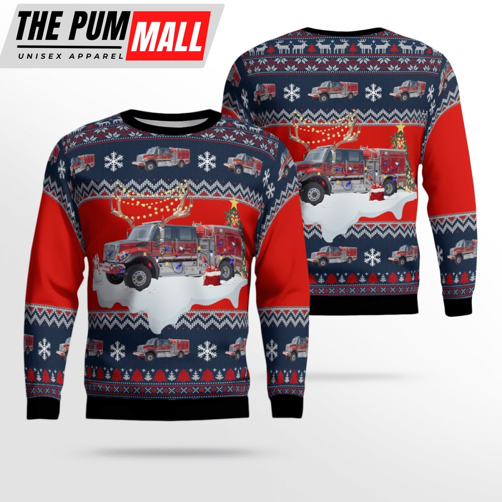 California Paradise Fire Department Ugly Christmas Sweater, Gift For Christmas