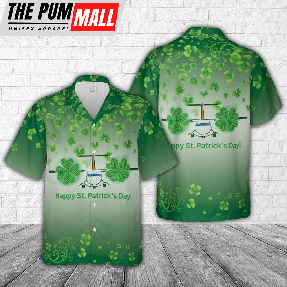 Canada Air North, Yukon’s Airline, St. Patrick’s Day Hawaiian Shirt, Shamrock Hawaiian Shirt