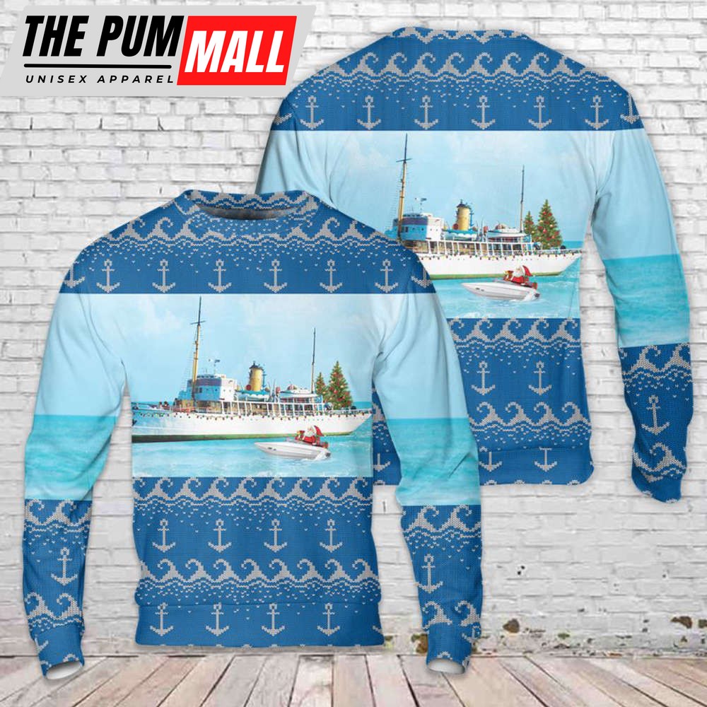Canada CSS Acadia Museum Ship Christmas Sweater 3D Gìt For Christmas