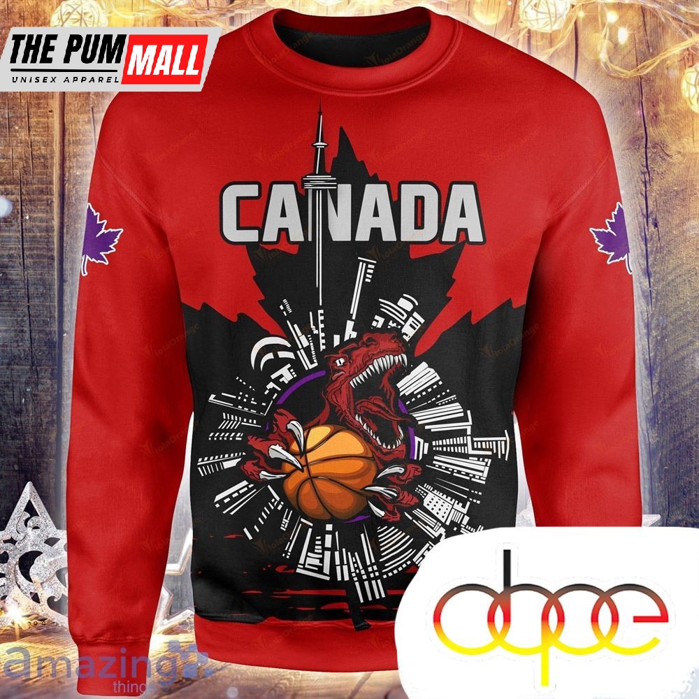 Canada We The North Toronto Raptors Red Ugly Sweater