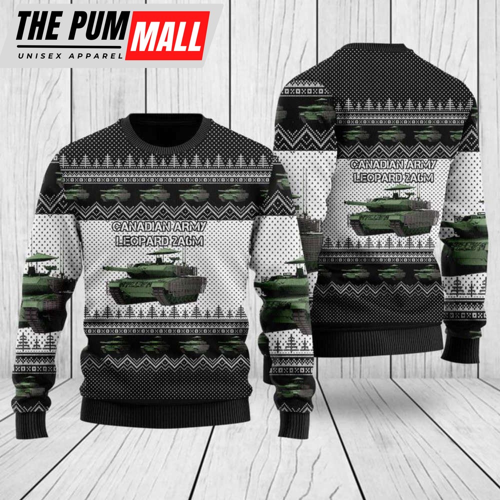 Canadian Army Leopard 2A6M Christmas Sweater 3D – Perfect Gift for Christmas