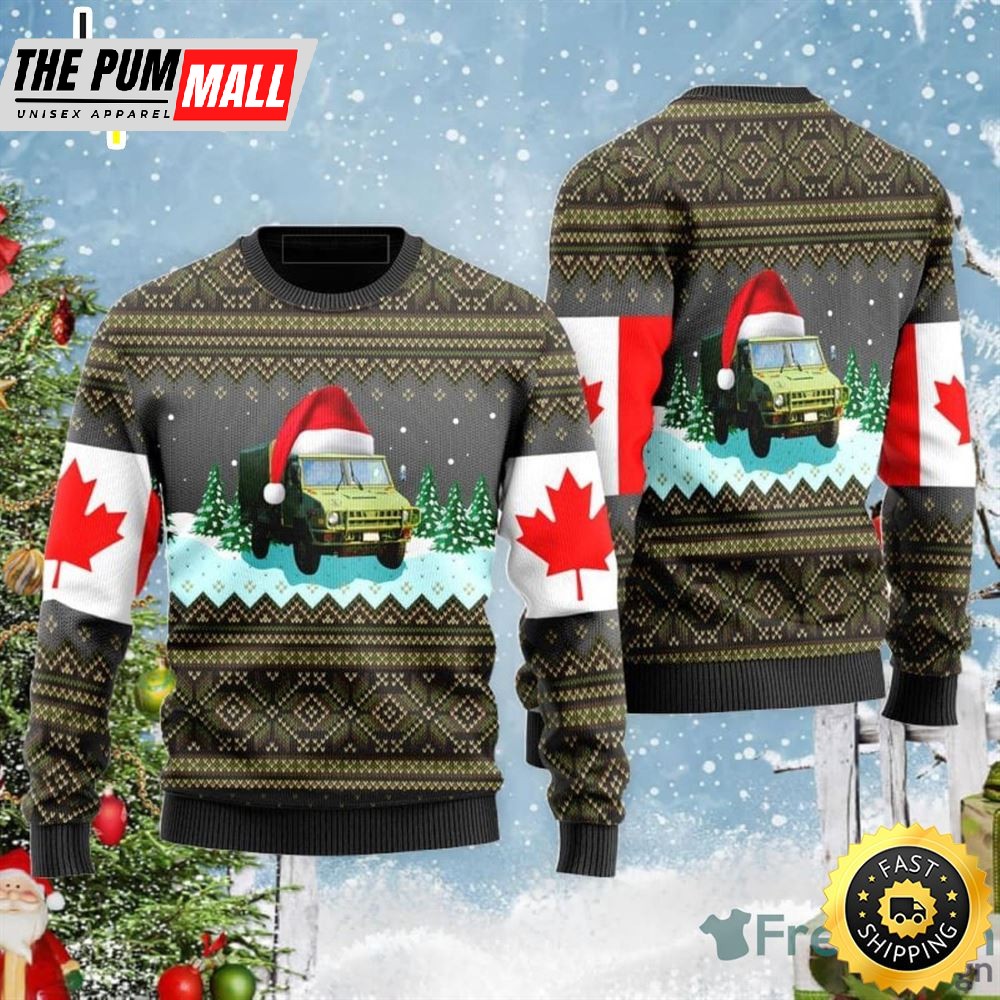 Canadian Army Lsvw Military Truck Ugly Sweater