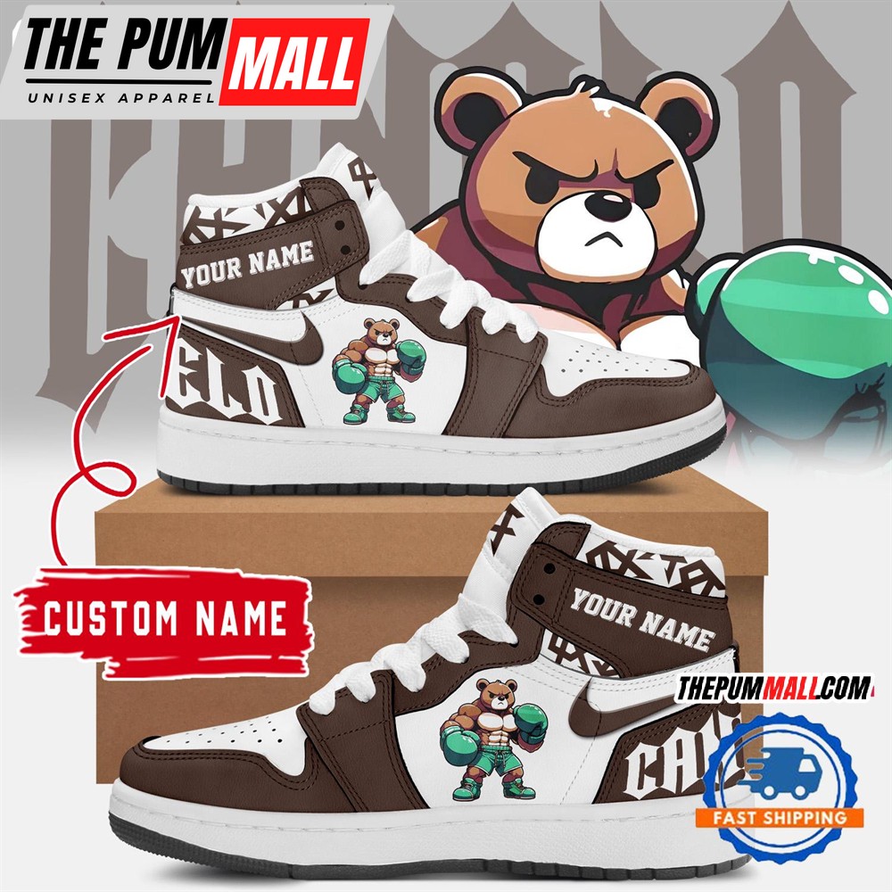 Canelo Alvarez Shoes, Canelo Bear Air Jd 1 Hightop Shoes