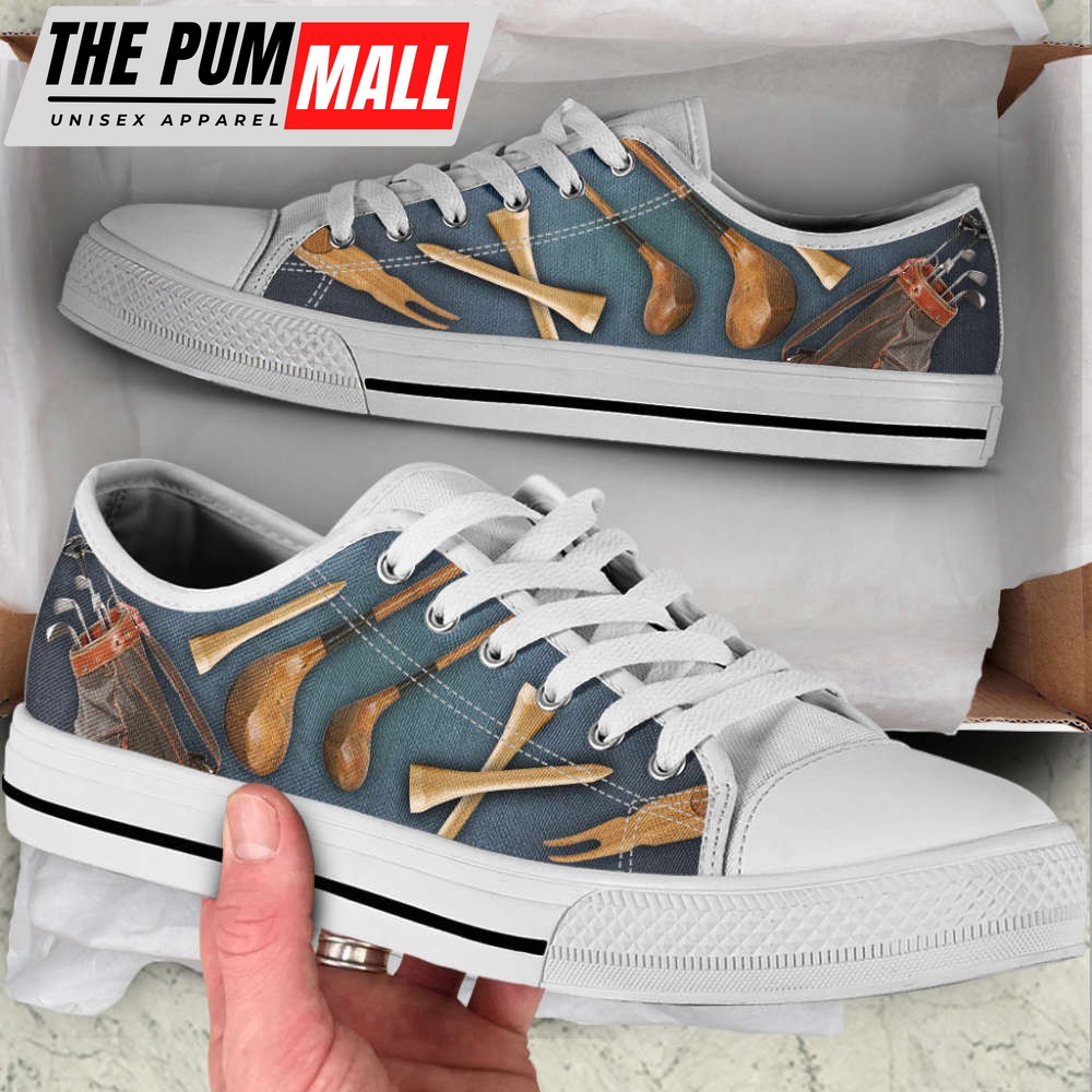 Canvas Print Golf Tool Br Low Top Shoes: Trendy Fashion Casuals